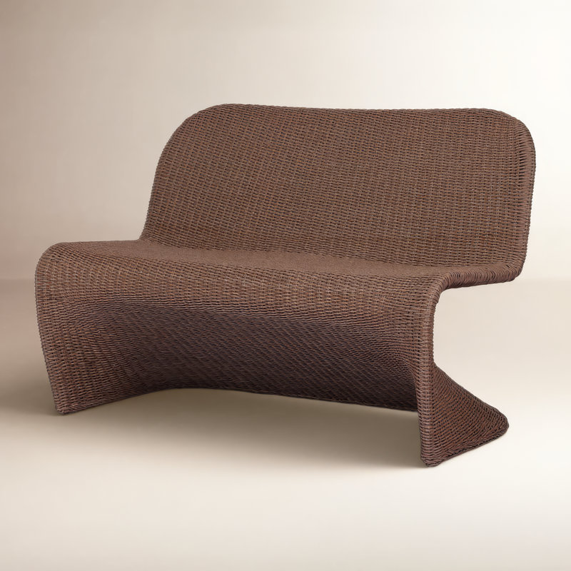 Daughtery Upholstered Bench, Tanned Weave