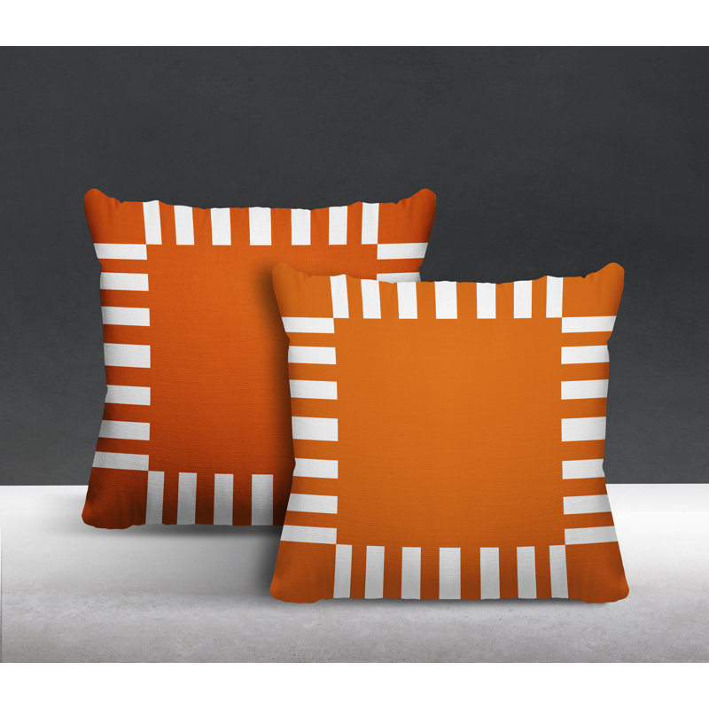  Coussin intérieur / extérieur, L 15 po x H 15 po, Orange