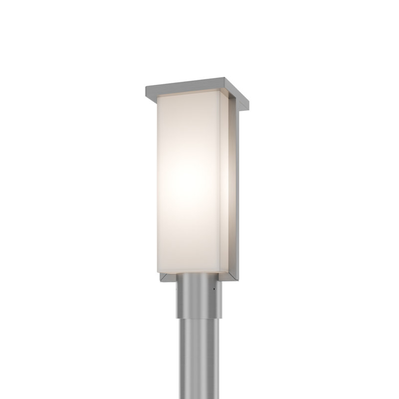 Ledge Dimmable 3500K LED Outdoor Post Light With Color Temperature Adjustability Switch (2700K/3000K/3500K), Brushed Aluminum