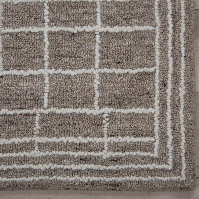 Tapis 100% laine touffeté à la main, Rectangle 8 pi 9 po x 11 pi 9 po
