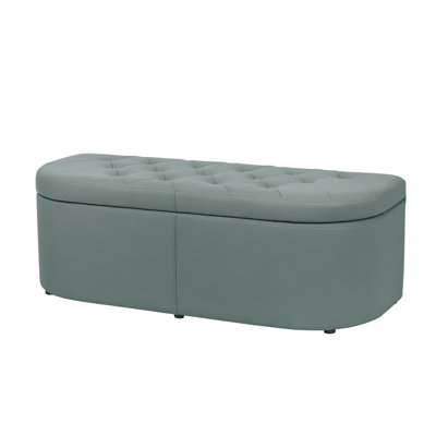 Khyrin Faux Leather Upholstered Storage Bench