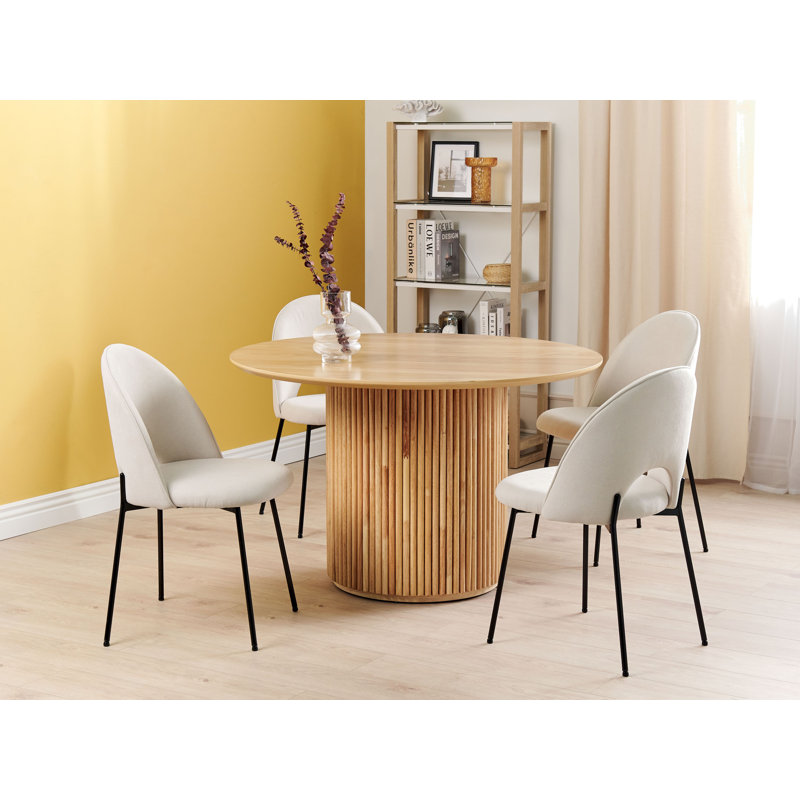 Marana Velvet Side Chair, Beige