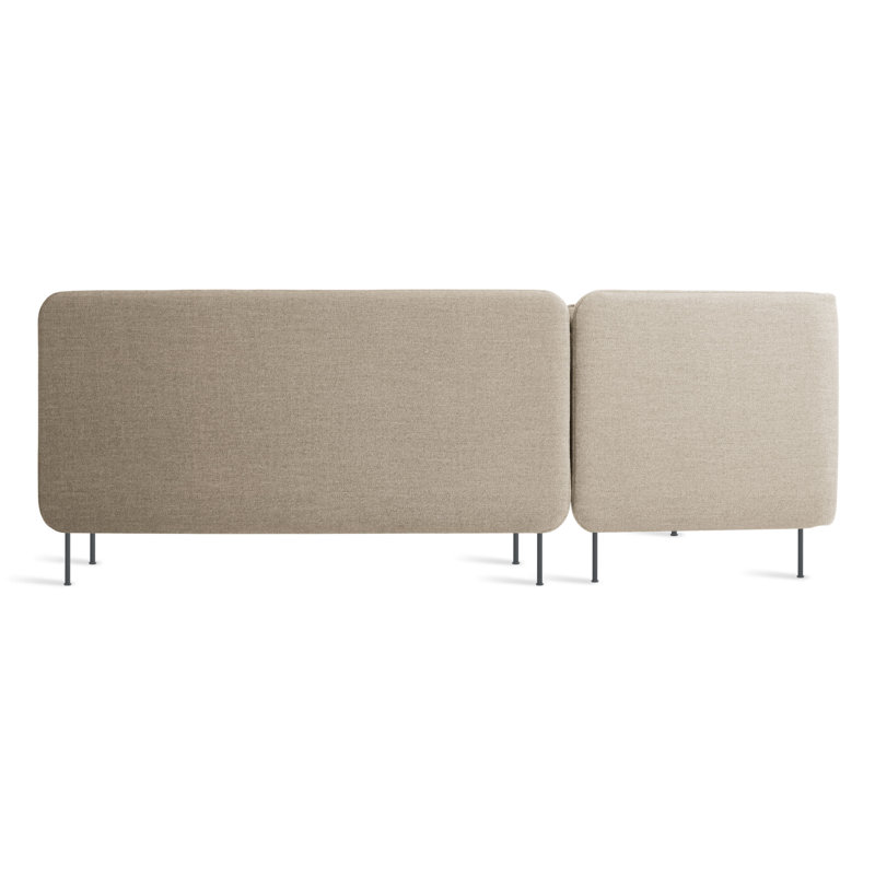 Bloke Chaise Sectional, Tait Stone Textured Basketweave, Left Hand Facing
