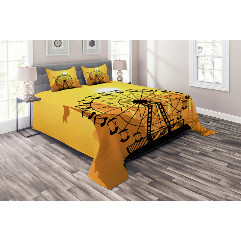 Modern & Contemporary Polyester Coverlet, King Bedspread + 2 Shams