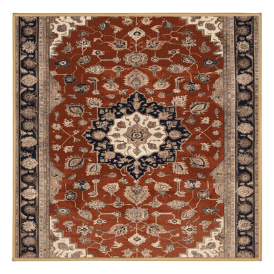 Tapis brun lavable à la machine