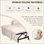 Ensemble de canapé-lit en tissu de 61 po pour grand salon / chambre à coucher, structure en fer renforcé, poches de rangement des deux côtés, dossier réglable.-333613467