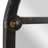 Black Metal Window Pane Inspired Room Wall Mirror with Arched Tops and Studs