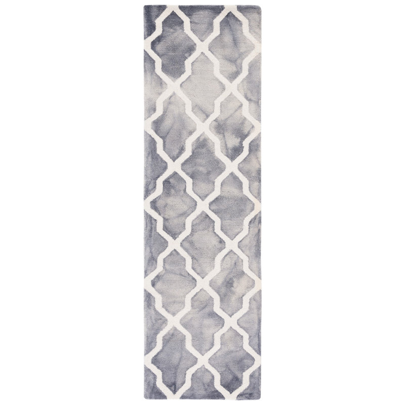 Desantiago Hand Tufted Wool Geometric Rug, Runner 2'3" x 6'