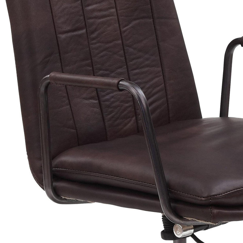 Mars Top Office Chair with Swivel, Dark Brown