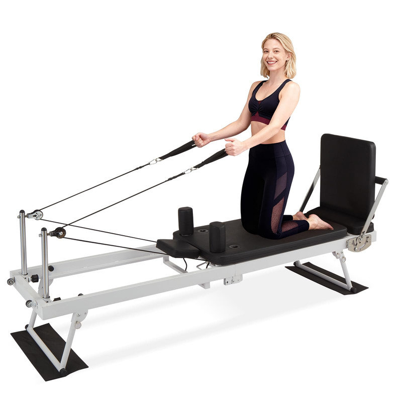 Réformateur de Pilates pliable avec planche à sauter et résistance réglable