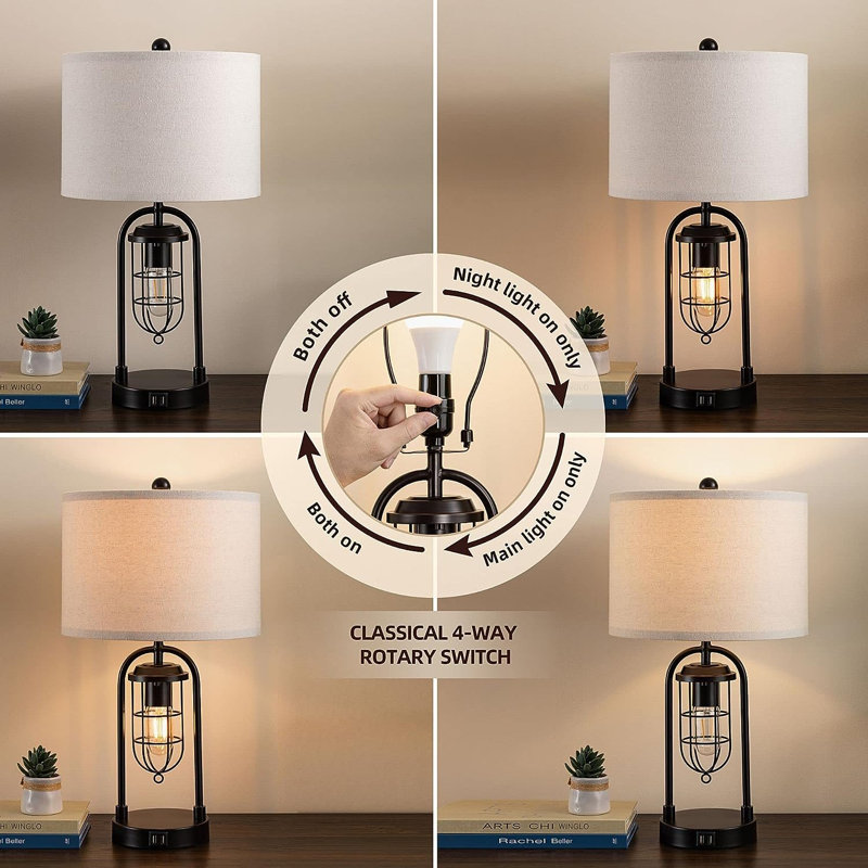 Deidamia Metal USB Table Lamp