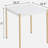 White and Gold Square End Table