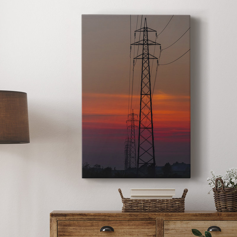 Sunset Power -Custom Wrapped Gallery Cavas, 18" H x 12" W