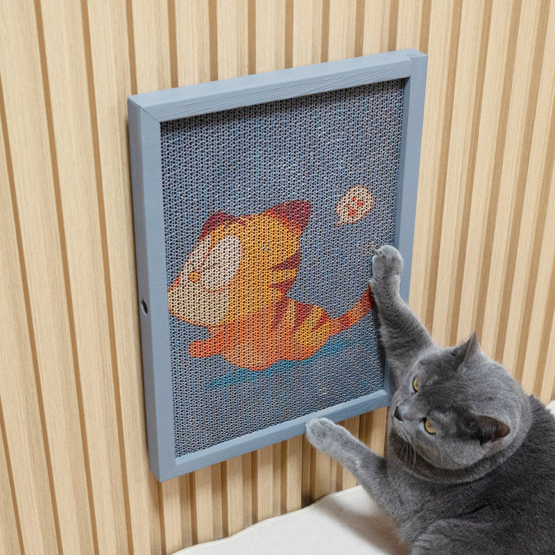 Ensemble de griffoir pour chat avec recharges de coussin remplaçables (7 pièces)