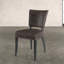 Chaise d'appoint en bois massif Aleshia en brun antique