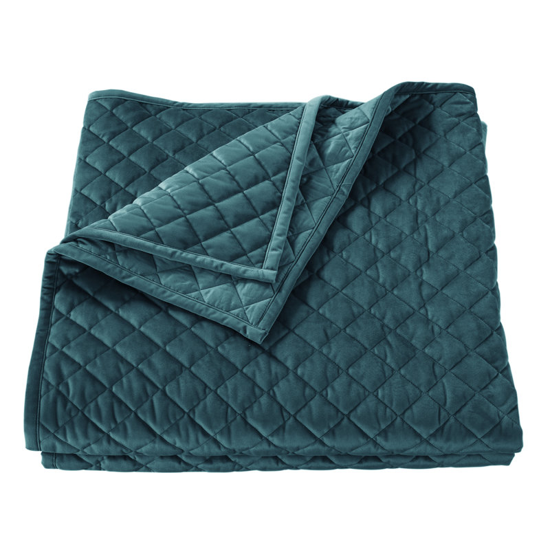 Courtepointe 1 pièce Velvet Diamond, Double / Grand, Bleu sarcelle