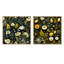 Colchique - Ensemble de 2 collages carrés botaniques abstraits-102161815-102161819
