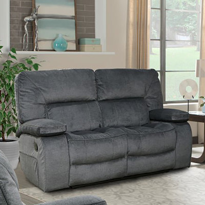 Causeuse inclinable avec accoudoirs coussinés de 65,5 po Aleeccia
