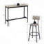 Ensemble de table de bar avec 2 tabourets de bar en polyuréthane avec dossier, L 43,31 po x l 15,75 po x H 35,43 po-130037534-130037532-130037530-130037529