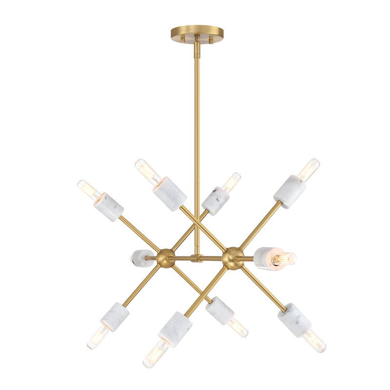 Xiang 10 - Light Brushed Gold Sputnik Pendant