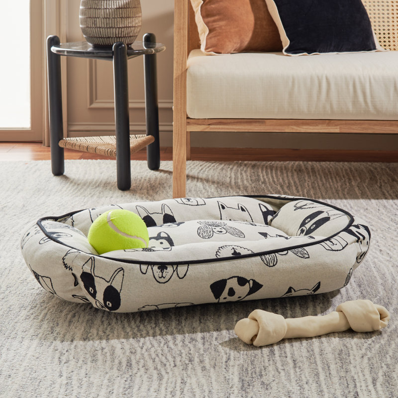 Lit pour animaux en coton, Moyen (l 24 po x P 16 po x H 6 po)