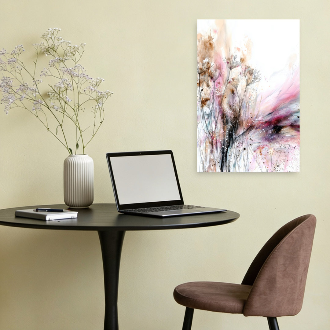 Ethereal Abstract Botanicals Abstract Contemporary Delicate Nature Flower Wall Art Print