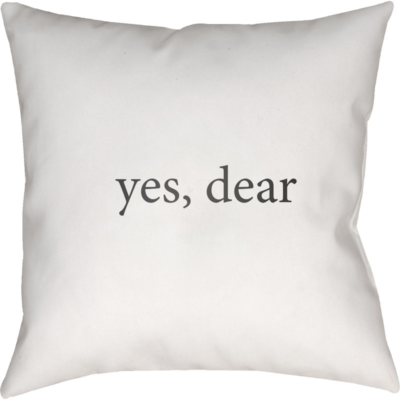  Indoor/Outdoor Throw Pillow, White, 20" H x 20" W x 4" D