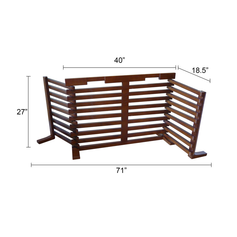 Dontae Wood Free Standing Pet Gate, Tall (29" H)