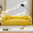 82.5" Floor Sofa with 2 Pillows, 3-Seat Corduroy Hybrid Pocketed Spring Couch, Compression Sofa for Living Room Bedroom Lounge, No Assembly Needed-1530878096