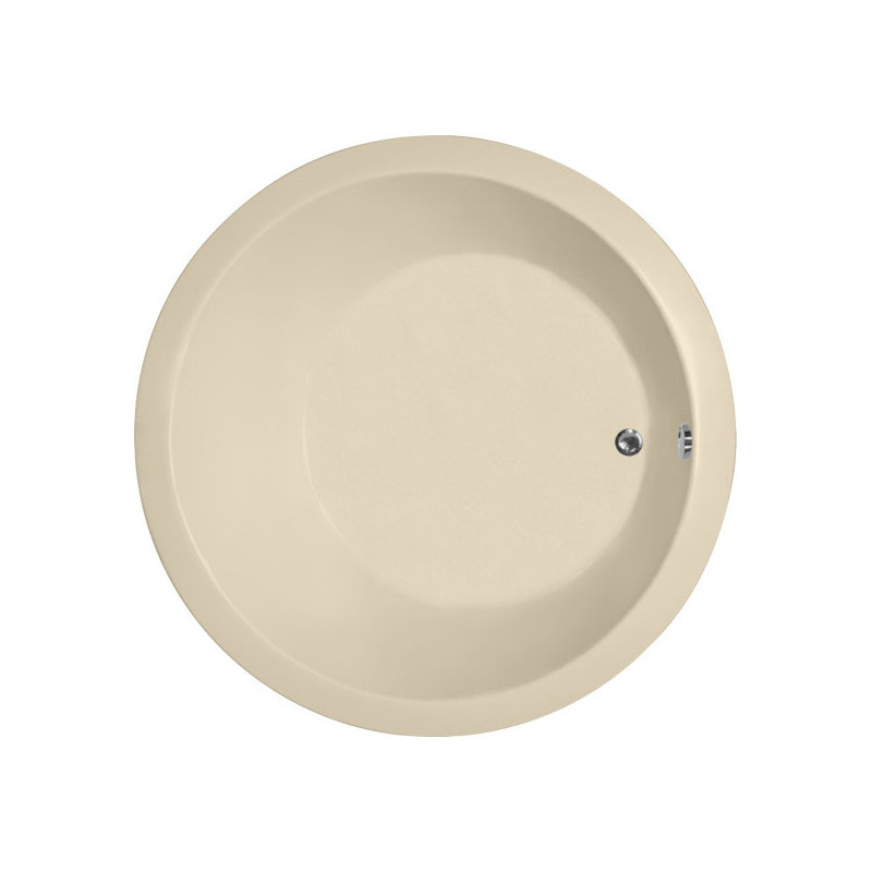 Redondo 60'' L Soaking Bathtub, Bone, Satin Nickel