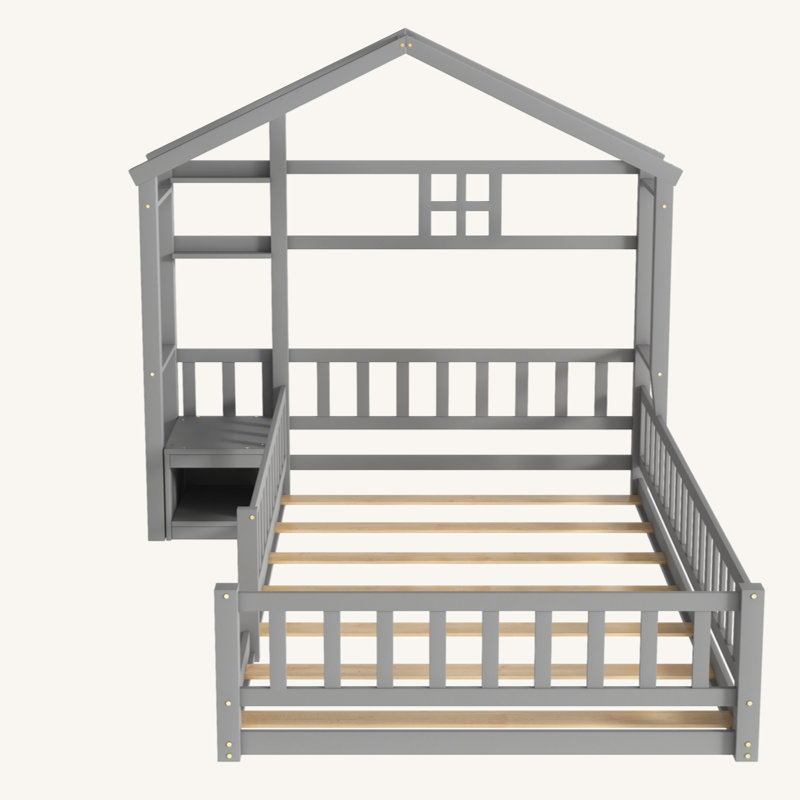 Lit plateforme Alexarae, Gris
