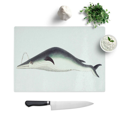 Tempered Glass Whale by George Shaw Chopping Board