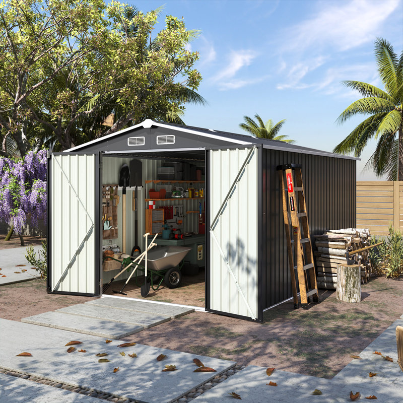 8.0 Ft. W X 12.0 Ft. D Metal Storage Shed