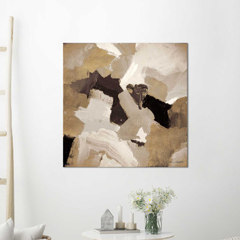 « muteed abstract ii », reproduction de peinture à l’acrylique sur toile, H 36 po x l 36 po x P 1,5 po