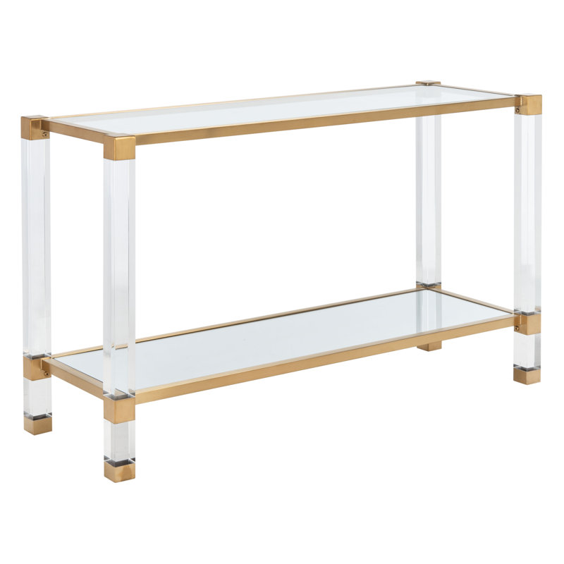 Claudian 48'' Console Table, Brass