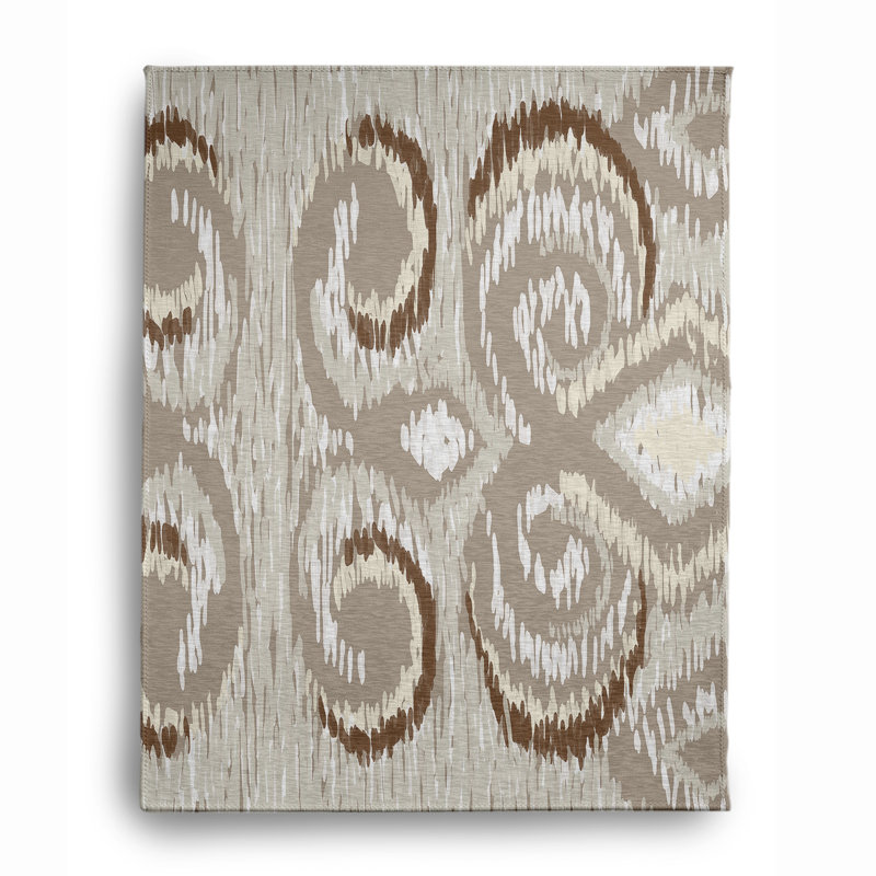 Kathlyn Chenille Ikat Indoor Rug, Rectangle 4' x 6'