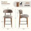 Chaise rembourrée en bois massif avec tabouret-1906270893