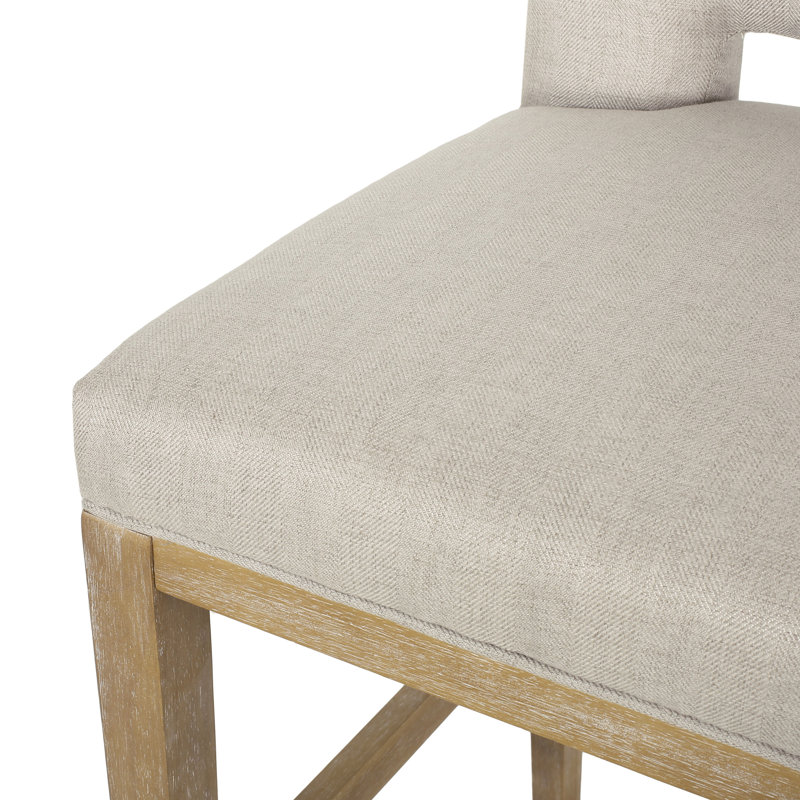 27 Inch Counter Stools, Set Of 2,Fabric, 2, Natural, Beige