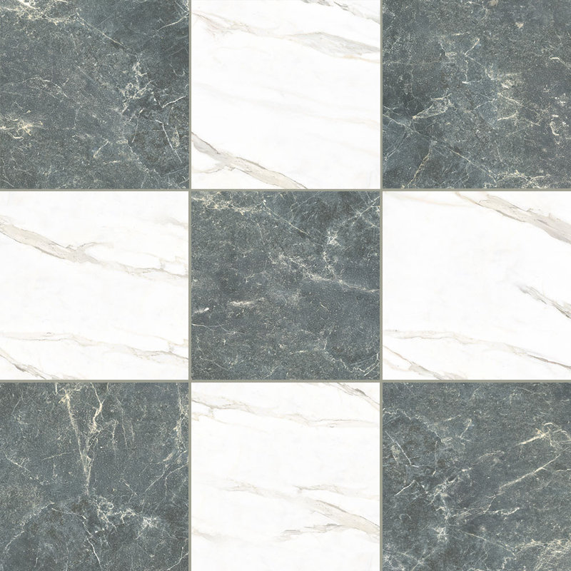 Carrelage pour mur et plancher Ravenna, Blanc/vert