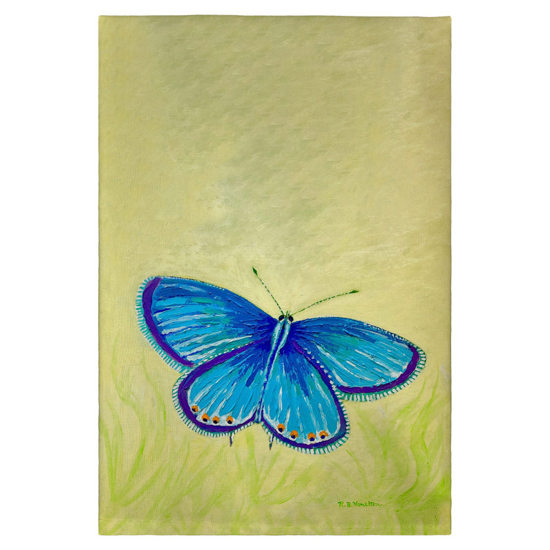 Serviette d'invité bleu azur