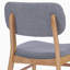Chaise de salle à manger rembourrée avec structure en bois d'hévéa, ensemble de 2-1311469054-1311469052