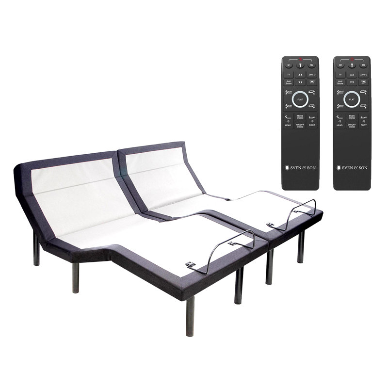 Lit réglable 27 po avec télécommande sans fil, Très grand séparé