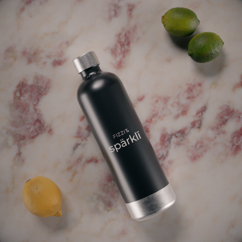 Bouteille d'eau FizzIt, Noir