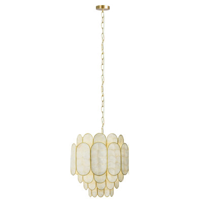 Abbington Gatsby 4-Tier Capiz and Metal Chandelier