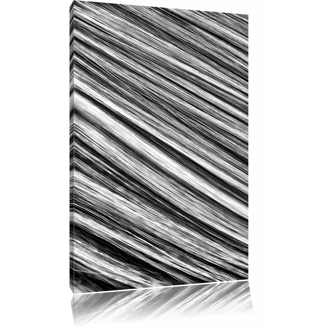 Leinwandbild Bunte Streifen in Monochrom