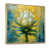 Toile avec cadre flottant or