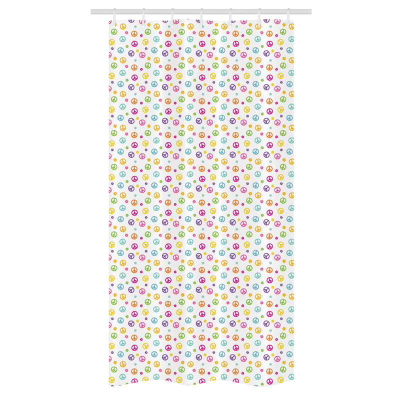 Rolfes Geometric Shower Curtain with Hooks Included, 72" H x 36" W