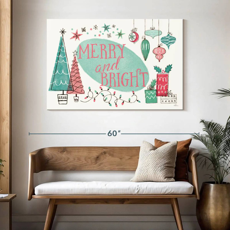 Rétro Noël I Bright, H 32 po x l 48 po