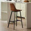 Chaise à dossier solide brune (paquet de 2)-2036618709-2036618710