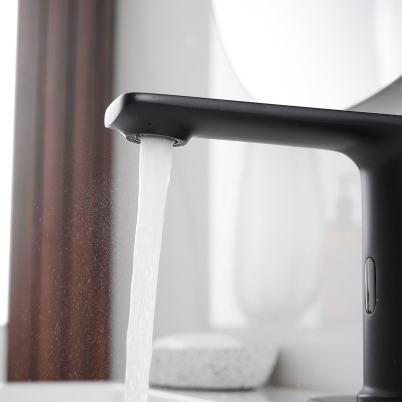 Robinet de salle de bain automatique à trou unique sans contact avec soupape de mélange de température